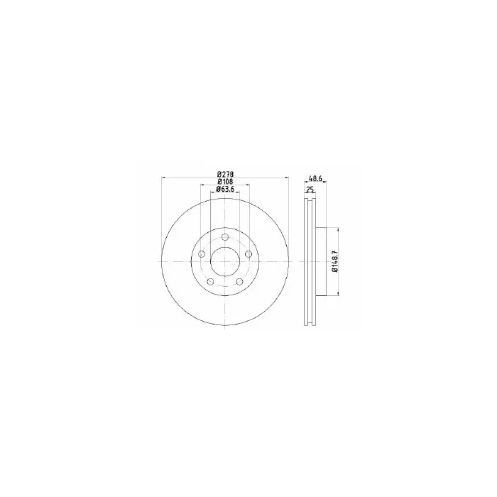Coppia Dischi Freno MDC2342 MINTEX Spedizione Espresso