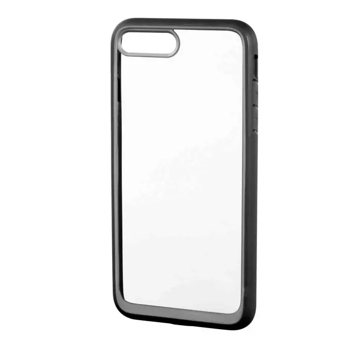 Spedito Oggi Prime Cover Protettiva Con Cornice Colorata Apple Iphone 7 Plus/8 Plus Trasparente/nero Custodie E Cover