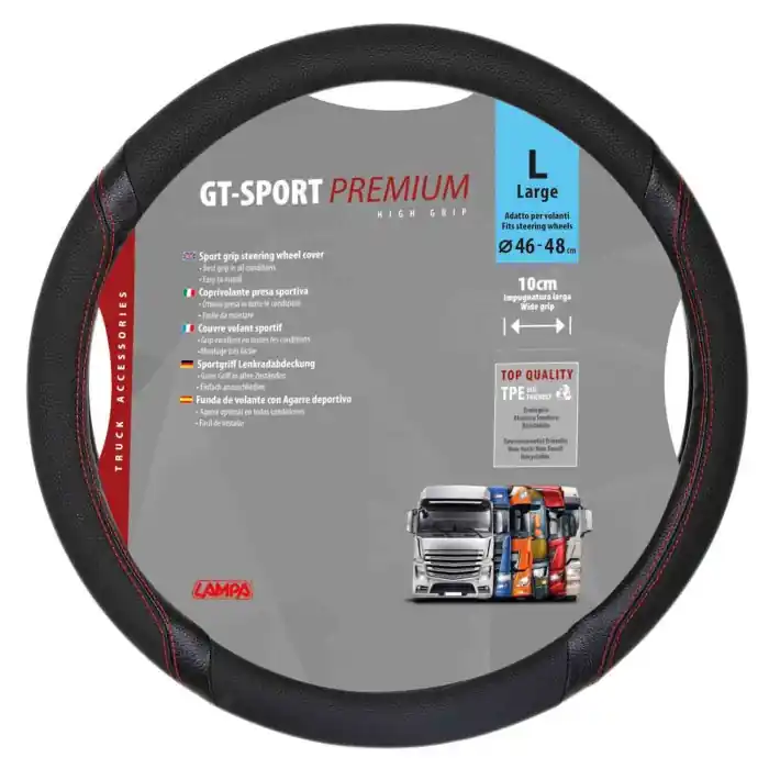 Gt Sport Coprivolante In Skeentex L Ø 46/48 Cm Nero/rosso Coprivolanti In Skeentex Coprivolanti Di Tendenza