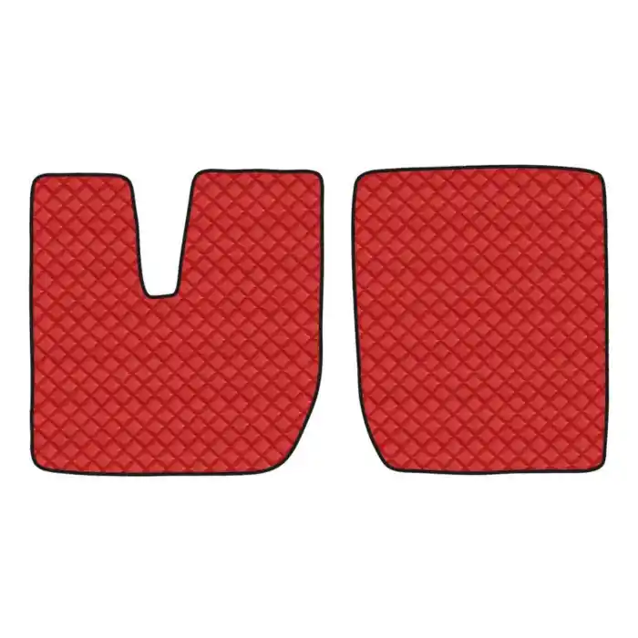 Bestseller Coppia Tappeti In Skeentex Rosso Iveco Stralis-stralis Hi-way-stralis Xp Coppia Tappeti Su Misura In Skeentex