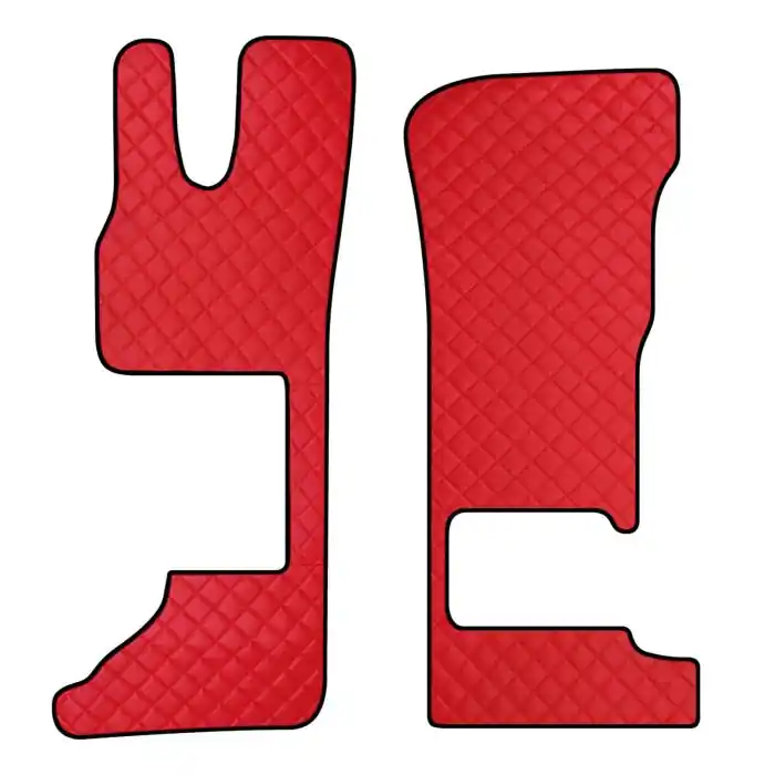 Nuovo Arrivo Coppia Tappeti In Skeentex Rosso Daf Xg-xg+ Coppia Tappeti Su Misura In Skeentex Tappeti Su Misura In Skeentex
