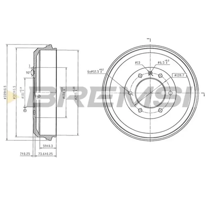 Subito Disponibile Kit Tamburi Freno Posteriore 94043300 ISUZU D-Max I Verniciato