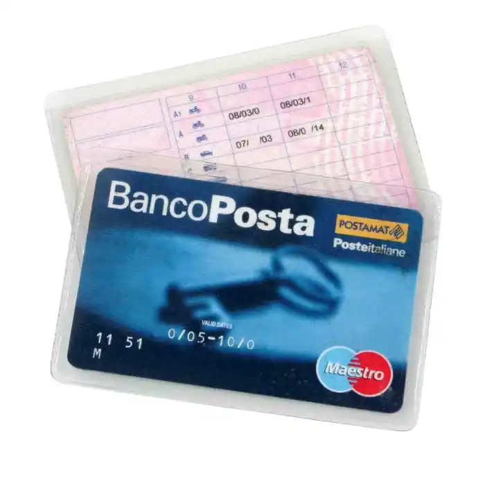 Custodia Morbida Trasparente Per Documenti Formato Tessera Set 2 Pz Portadocumenti Portaoggetti Must-Have