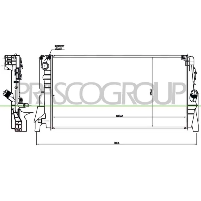 Offerta Radiatore Per Bmw 2 Series - F45 / F46- Active/gran Tourer Dal 2014 Al 2018