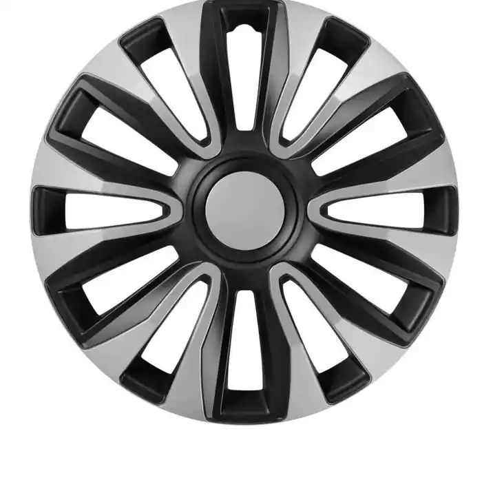 Avalone Silver & Black Set 4 Copricerchi Ø 14" Copricerchi 4 Pz Verniciati Tech One Copricerchi Vendita Finale