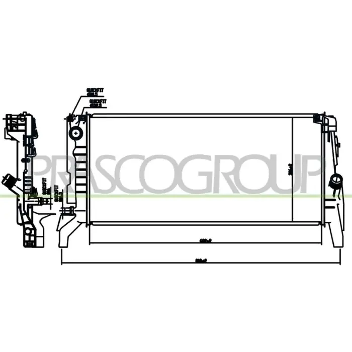 Prezzo Di Fabbrica Radiatore Per Bmw 2 Series - F45 / F46- Active/gran Tourer Dal 2014 Al 2018
