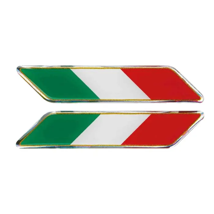 Sticky 3d Tricolore Italia Corto Diagonale 2 Pz 88x16 Mm Sticky 3d Autoadesivi Tridimensionali Emblemi 3d Saldi