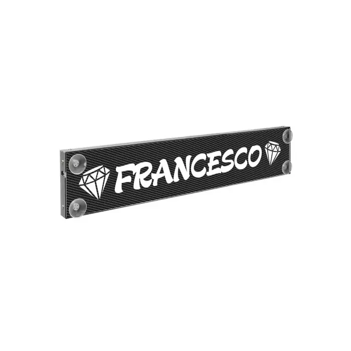 Offerta Lampo Carbon Look Tabella Personalizzabile A Led 12/24v 75x13 5 Cm 6 8 Caratteri Tabelle Personalizzabili 12/24v Decorazioni Luminose