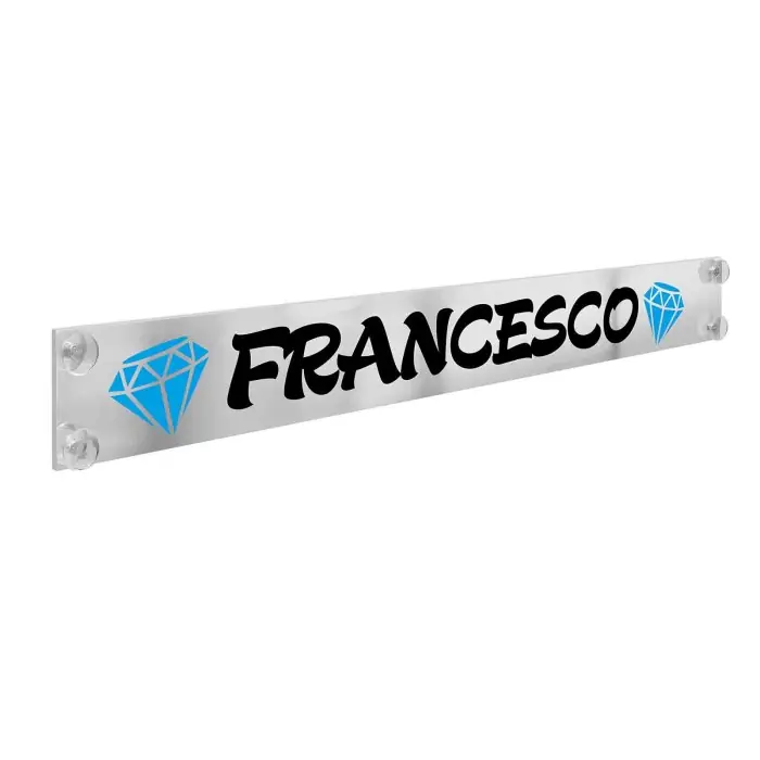 Occasione Mirror Uv Tabella Personalizzabile 125x13 5 Cm 12 16 Caratteri Tabelle Personalizzabili 12/24v Decorazioni Luminose