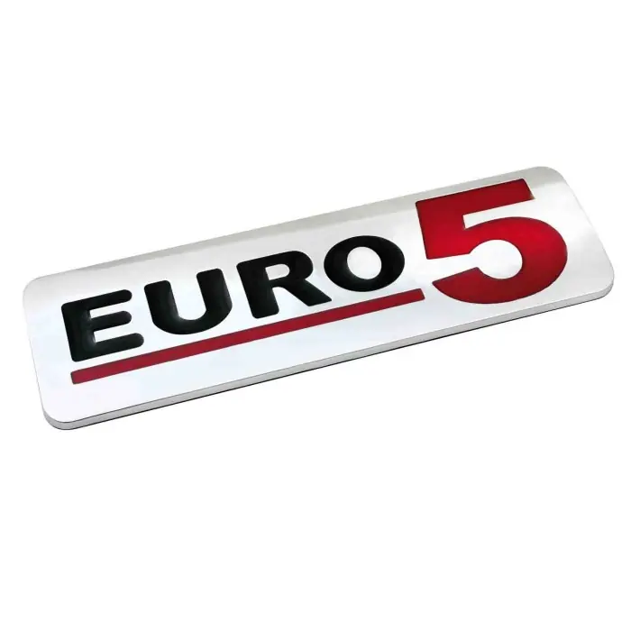 Emblema Antinquinamento 3d Cromato 170x50 Mm Euro 5 Emblemi 3d Per Camion Prezzo Ridotto