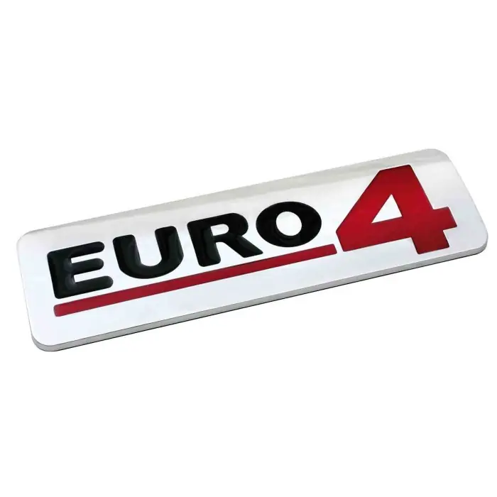 Emblema Antinquinamento 3d Cromato 170x50 Mm Euro 4 Emblemi 3d Per Camion Nuovo Arrivo