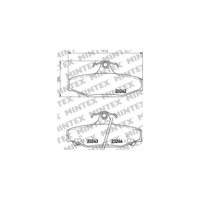 Pastiglie Freno Daewoo Lanos 1.3 1997 05-2019 12 Mintex Occasione