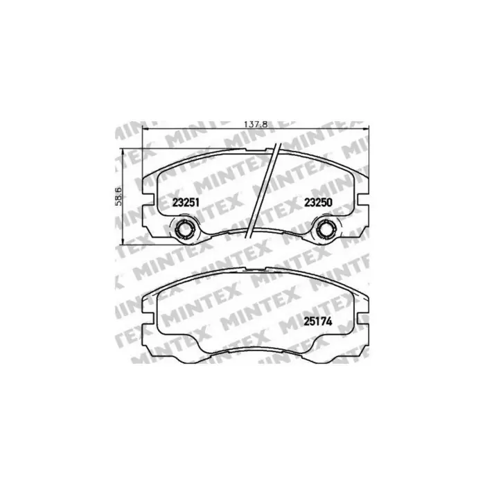 Ultime Pezzi Pastiglie Freno Ford Focus 1.6 16v 1998 10-2004 11 Mintex