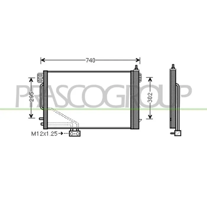 Popolare Condensatore Per Mercedes C Class Sportcoupe' (cl203) Dal 2000 Al 2008