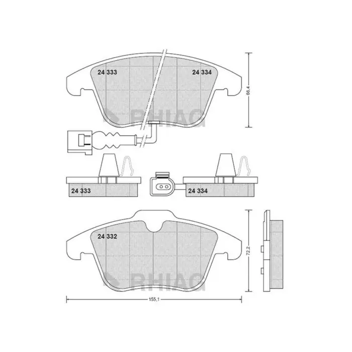 Prezzo Ridotto Kit pastiglie freno, Freno a disco BD S480P STARLINE per AUDI VW SEAT