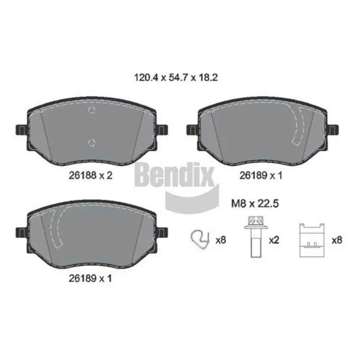 Prezzo Scontato Kit pastiglie freno, Freno a disco BPD2420 BENDIX BRAKING per RENAULT NISSAN
