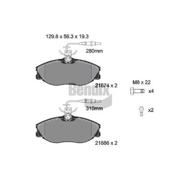 Promozione Esclusiva Kit pastiglie freno, Freno a disco BPD1235 BENDIX BRAKING per PEUGEOT CITROEN