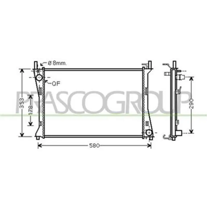 Prezzo Ridotto Radiatore Per Ford Fiesta Mk V Dal 2002 Al 2005