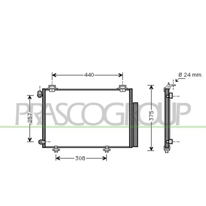 Condensatore Per Toyota Yaris Dal 1999 Al 2003 Compra Oggi Stesso