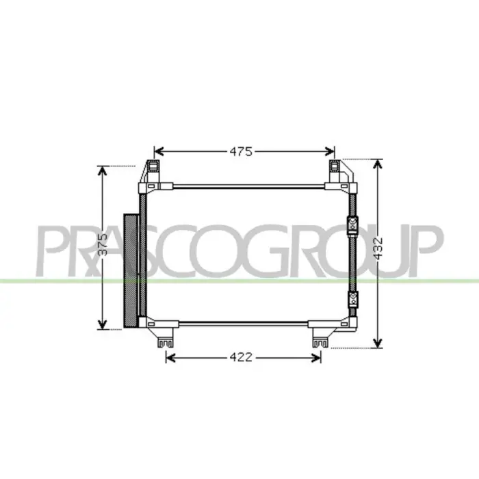 Esclusivo Condensatore Per Toyota Yaris Dal 2006 Al 2009