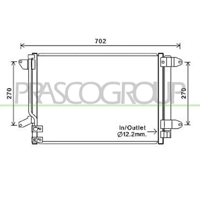 Condensatore Per Volkswagen New Beetle Dal 2012 Al 2016 Esclusivo
