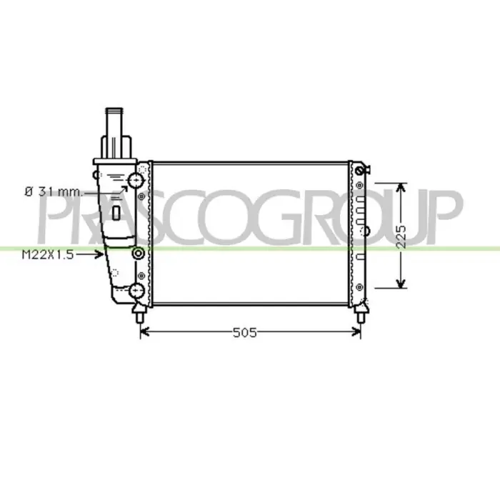 Radiatore Per Fiat Punto Dal 1993 Al 1999 Prezzo Di Fabbrica
