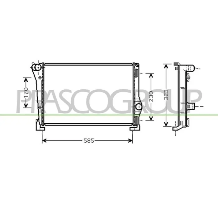 Radiatore Per Fiat Punto Dal 1999 Al 2003 Popolare