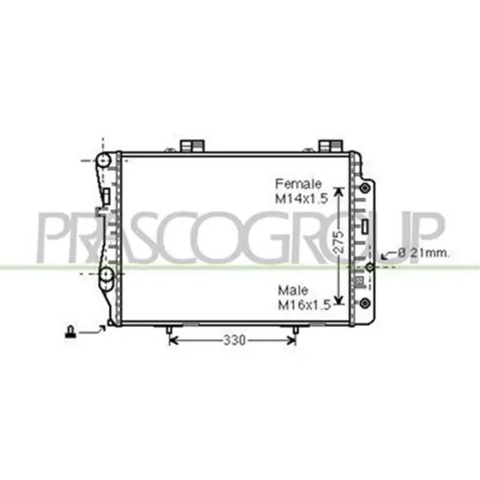 Saldi Radiatore Per Mercedes C Class (w202) Dal 1993 Al 2000