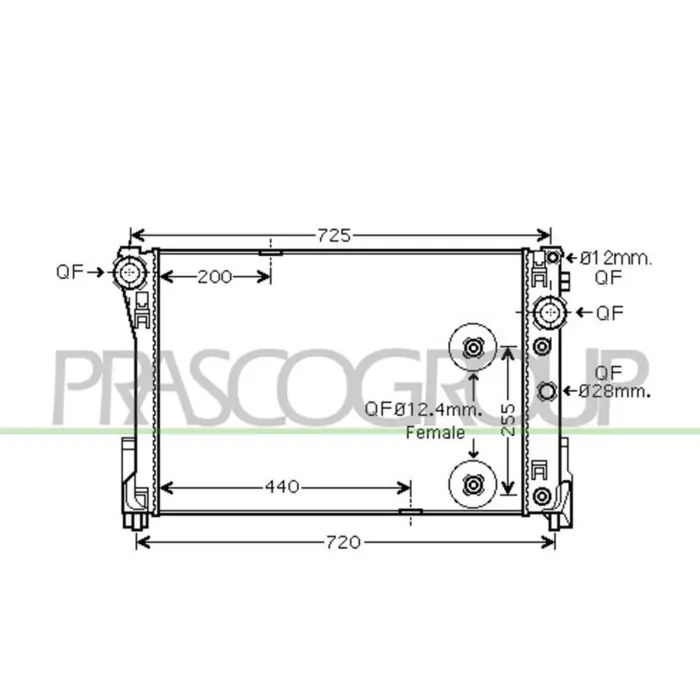 Ultimissimo Modello Radiatore Per Mercedes C Class (w204/s204) Dal 2007 Al 2010