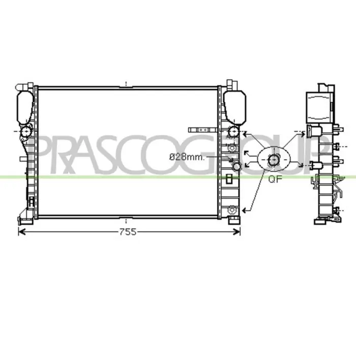 Spedito Oggi Radiatore Per Mercedes E Class (w211/s211) Dal 2002 Al 2007