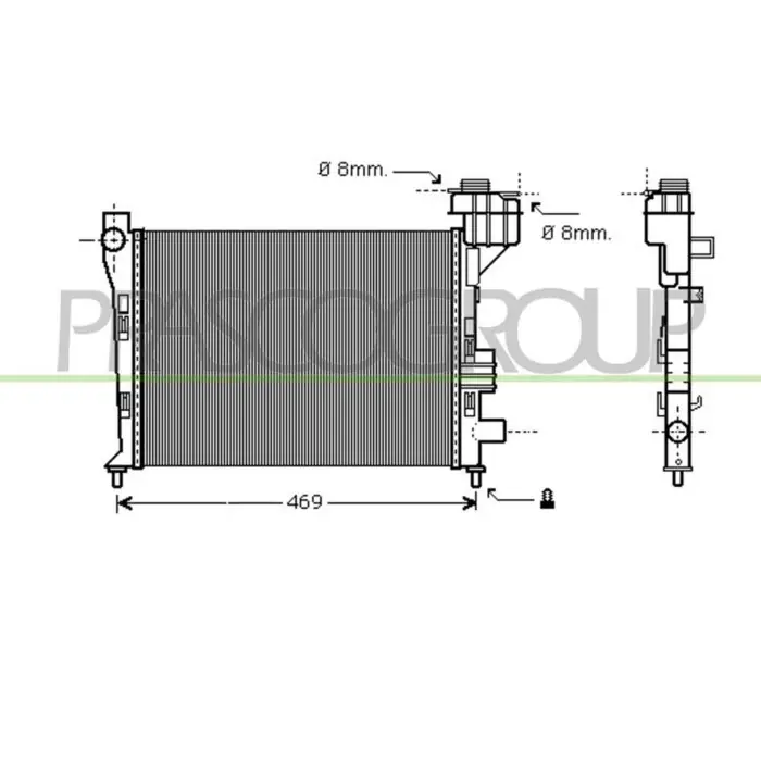 Spedizione Espresso Radiatore Per Mercedes A Class (w168) Dal 1997 Al 2001