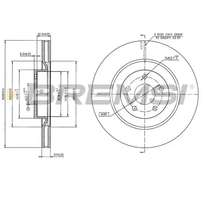 Soddisfatti O Rimborsati Disco Freno Anteriore 92345305 Ford Focus Iv Focus Iv Turnier Kuga Iii