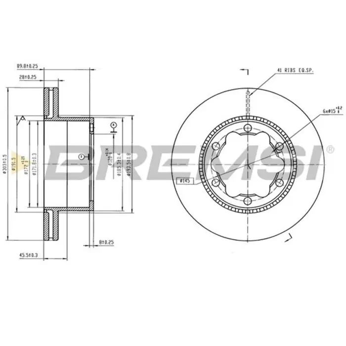 Disco Freno Anteriore 92306703 Ford Focus Iv Focus Iv Turnier Kuga Iii Ventilato Spedito Oggi