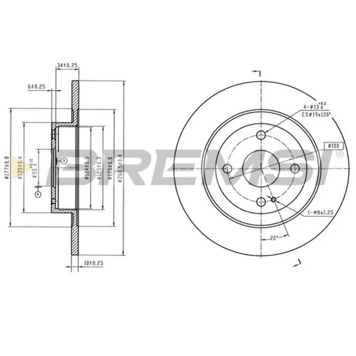 Disco Freno Posteriore 92130200 Mazda 323 F Vi 323 S Vi Pieno A Buon Prezzo