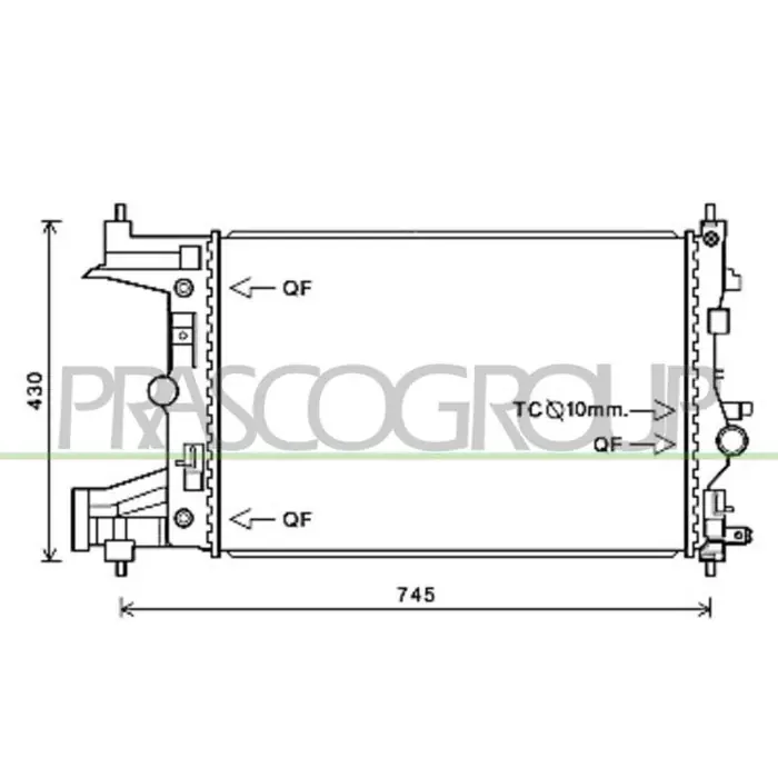 Radiatore Per Opel/vauxhall Astra J (p10) Dal 2009 Al 2011 Non Perdere