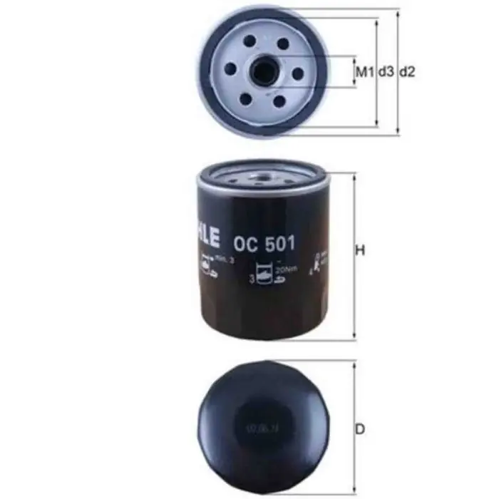 Filtro olio OC 501 KNECHT per VW TOYOTA FIAT JEEP ALFA ROMEO CHRYSLER LANCIA Prezzo Basso