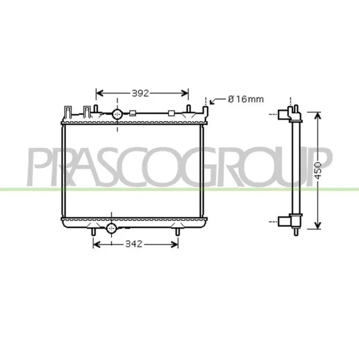 Radiatore Per Peugeot 206 Dal 1998 Al 2009 Reso Gratuito