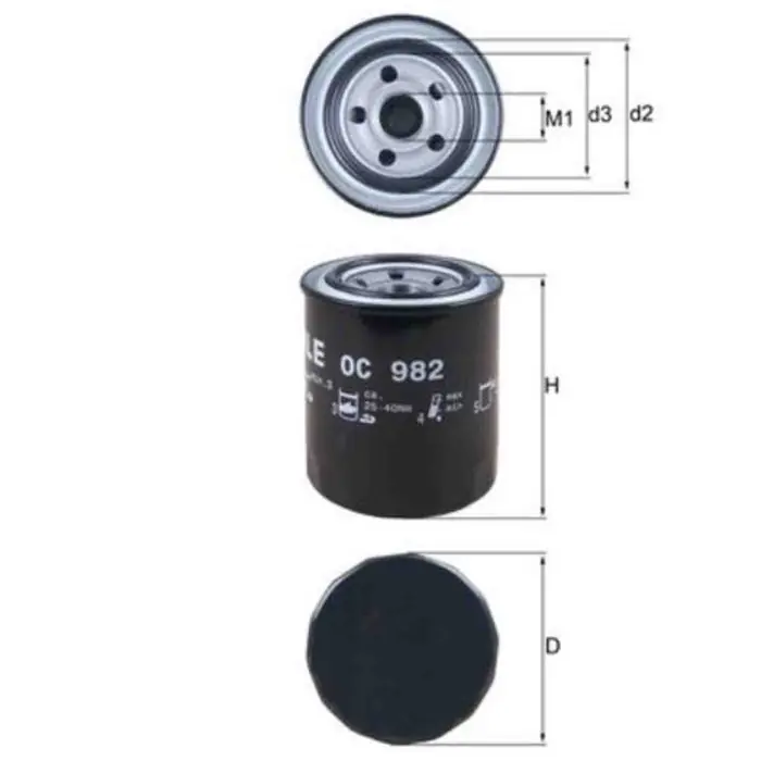 Filtro olio OC 982 KNECHT per SUBARU Più Venduto