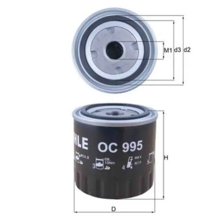 Filtro olio OC 995 KNECHT per RENAULT NISSAN SUZUKI INFINITI Economico
