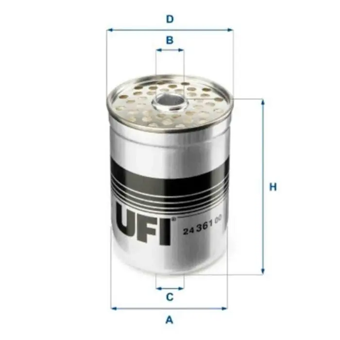 Compra Adesso Filtro carburante 24.361.00 UFI per RENAULT PEUGEOT CITROEN FORD FIAT JEEP VOLVO