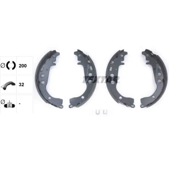Compra Oggi Stesso Kit ganasce freno 91053500 TEXTAR per TOYOTA DAIHATSU